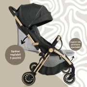 Carucior Sport AppeKids – Upp – Ultracompact, Pliere automata, De la nastere la 22kg - Jet Black KRTAK274858