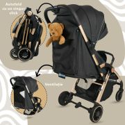Carucior Sport AppeKids – Upp – Ultracompact, Pliere automata, De la nastere la 22kg - Jet Black KRTAK274858