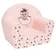 Fotoliu din burete, New Baby, Pinneaple, Pentru copii, 9 luni - 5 ani, Cu Husa detasabila, Pink BYN52576