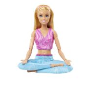 PAPUSA BARBIE MADE TO MOVE BLONDA CU TOP MOV VIVMTHRH27