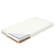 Saltea pentru patut, New Baby, Classy, 120x60x11 cm, Cu Aloe Vera, Compozitie Hrisca-Spuma-Cocos, Hipoalergenica si antibacteriana, Cu husa detasabila, Alb BYN53014