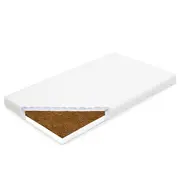 Saltea pentru patut, New Baby, Standard, 120x60x7 cm, Cu Aloe Vera, Compozitie Spuma-Cocos, Hipoalergenica si antibacteriana, Cu husa detasabila, Alb BYN53011