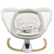 Sezlong balansoar, New Baby, Smart, Pana la 9 kg, Include cronometru si detector de miscare, Cu 5 viteze de leganare, Cu sunete si melodii, Cu 2 jucarii, 0 lun+, Grey BYN53462