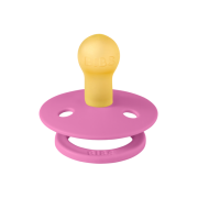 Bibs - suzeta colour latex, tetina rotunda, 0 luni +-bubblegum bbb100321c