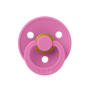 Bibs - suzeta colour latex, tetina rotunda, 0 luni +-bubblegum bbb100321c