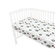 Cearceaf cu elastic, Qmini, Pentru patut 120X60 cm, Din bumbac certificat Oeko Tex Standard 100, Hedgehog BYN6426972025102
