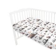 Lenjerie patut cu 3 piese, MimiNu, Cu cearceaf 120x60 cm, Din bumbac certificat Oeko Tex Standard 100, Cu pilota si husa pilota, 135x100 cm, Design, Cars Grey BYN6426972025003