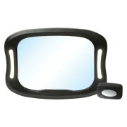 Oglinda auto, FreeON, Pentru masina, Cu iluminare LED, Include telecomanda pentru pornire si oprire usoara, 28x21 cm, Black BYN38145