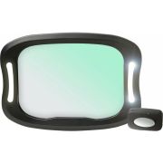 Oglinda auto, FreeON, Pentru masina, Cu iluminare LED, Include telecomanda pentru pornire si oprire usoara, 28x21 cm, Black BYN38145