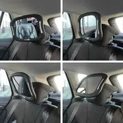 Oglinda auto, FreeON, Pentru masina, Cu iluminare LED, Include telecomanda pentru pornire si oprire usoara, 28x21 cm, Black BYN38145