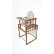 Scaun de masa din lemn de Fag  multifunctional cu tavita din plastic MyKids Wiktoria Giraffe  86850