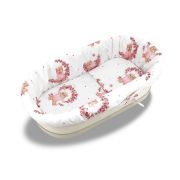 Set pentru landou/cosulet, MimiNu, Cu protectie, saltea si pernuta, Din bumbac certificat Oeko Tex Standard 100, Design, Betty BYN6426972025034