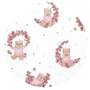 Set pentru landou/cosulet, MimiNu, Cu protectie, saltea si pernuta, Din bumbac certificat Oeko Tex Standard 100, Design, Betty BYN6426972025034