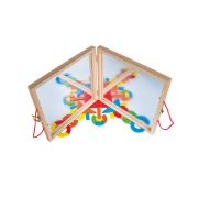 Jucarie din lemn - Tabla magnetica cu forme geometrice