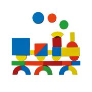 Jucarie din lemn - Tabla magnetica cu forme geometrice