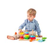 Jucarie din lemn de stivuit - Forme geometrice