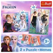 PUZZLE TREFL 2IN1 MEMO DISNEY FROZEN PRINTESELE SI TARAMUL LOR VIV93335