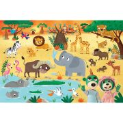PUZZLE TREFL PRIMO 24 SUPER MAXI BABIES AND THE BEAR IN SAFARI VIV41009