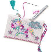 Set creativ DIY copii- Geanta brodata cu unicorn si accesorii