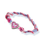 Set creativ pentru copii - Bratari cu margele, sclipici si accesorii decorative