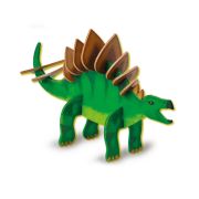 Set pentru copii cu un dinozaur din piese si vopsea fluorescenta