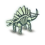 Set pentru copii cu un dinozaur din piese si vopsea fluorescenta