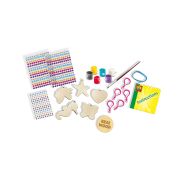 Set pentru copii de pictat brelocuri din lemn si lipit diamante