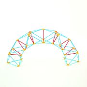 Jucarie din bambus Flexistix - Cupola Geodezica (177 piese)