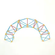 Jucarie din bambus Flexistix - Cupola Geodezica (177 piese)