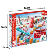 Jucarie din lemn - Domino fabrica de roboti (122 piese)