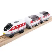 Jucarie din lemn - Set tren metropola