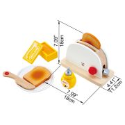 Jucarie din lemn - Toaster si accesorii mic dejun