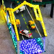 Jucarie Stax Monster truck + Set constructie cu lumini si sunete