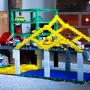 Jucarie Stax Monster truck + Set constructie cu lumini si sunete