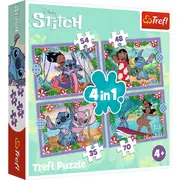 PUZZLE TREFL 4IN1 STITCH ZIUA FERMECATA VIV34633