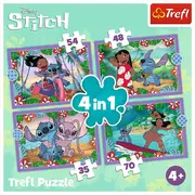PUZZLE TREFL 4IN1 STITCH ZIUA FERMECATA VIV34633