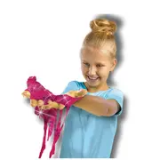 Set de mixat slime roz cu sclipici si margele - Unicorn