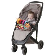 Spirala cu jucarii, Playgro, Multifunctionale pentru carucior, scoica auto si patut, Cu jucarie de dentitie, Amazing Garden Twirly Whirly, 33 cm BYN0111885