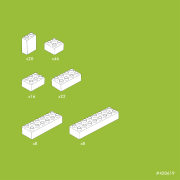 Blocuri de constructie albe Hubelino (120 piese)