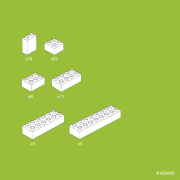 Blocuri de constructie albe Hubelino (60 piese)