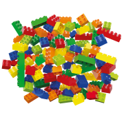 Cuburi colorate de construit Hubelino tip lego (120 piese)