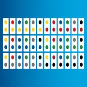 Joc 2 in 1 Potriveste 4 & Domino curcubeu Hubelino (71 piese)