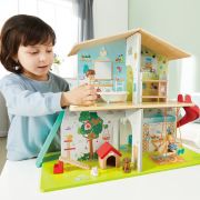Jucarie - Casuta de papusi cu mobila (8 camere si 9 efecte muzicale)