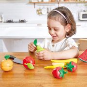 Jucarie din lemn - Fructe sanatoase de taiat (9 piese)