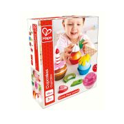Jucarie din lemn - Prajituri cupcake (18 piese)