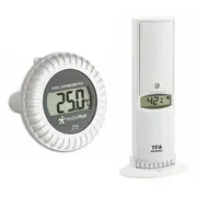 Transmitator wireless pentru temperatura si umiditate, cu senzor extern pentru temperatura apei din piscina, WEATHERHUB TFA 30.3310.02