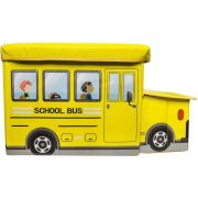 Cutie depozitare cu capac Autobuz Scolar 55 x 25 x 32 cm LG Imports LG3577 BBJLG3577_Galben