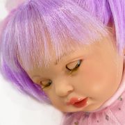 Papusa Nines D'Onil, Alex Star, cu parul mov, ambalata in cutie, cu miros de vanilie, 40 cm
