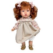 Papusa Nines D'Onil, Susette Liberty, cu parul roscat, cu fundite, cu miros de vanilie, 45 cm