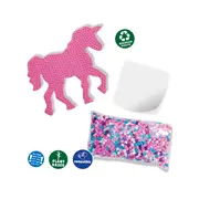 Set creativ Green Beedz &ndash; Margele de calcat Unicorn